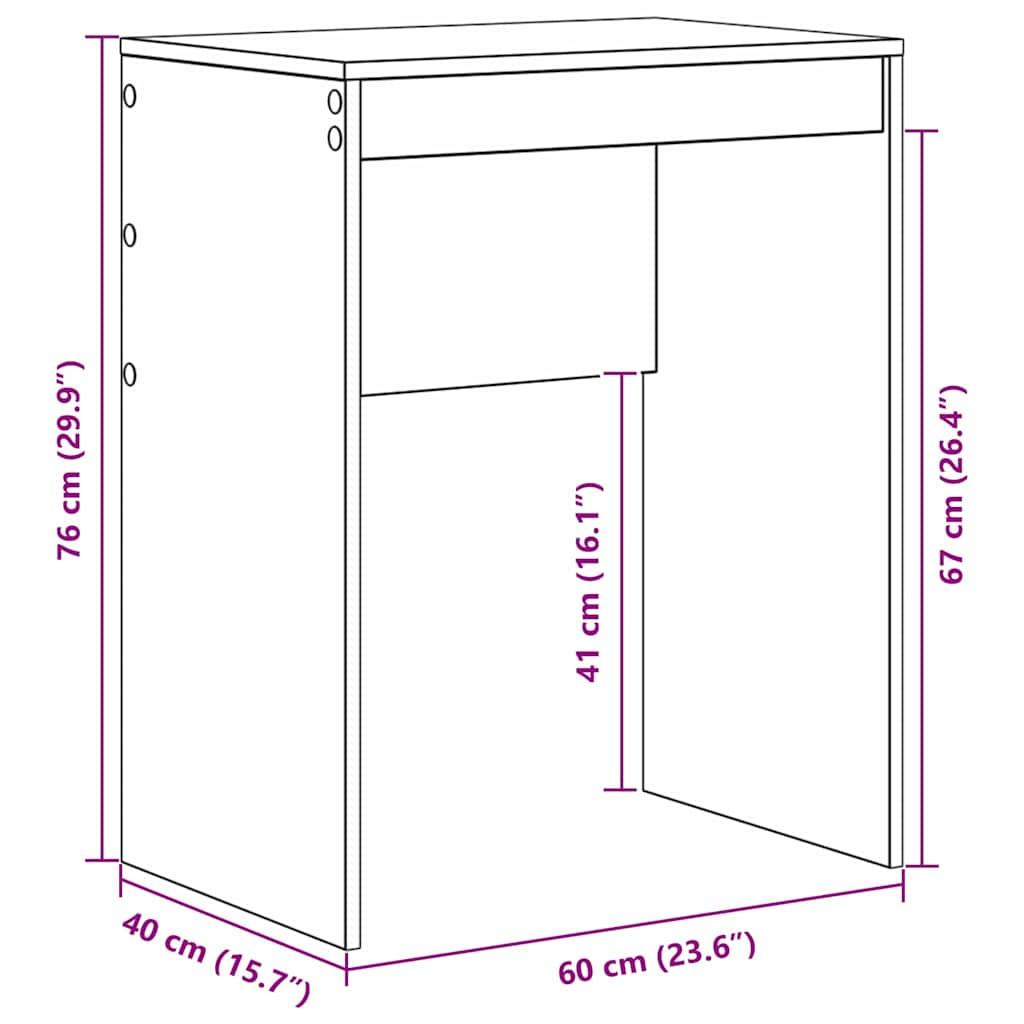 Rustik Skrivebord Gammelt træ Konstrueret træ 60 x 40 x 76 cm