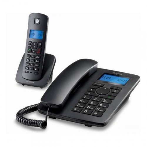 Fastnettelefon Motorola C4201 Combo DECT - sort (sæt med 2)
