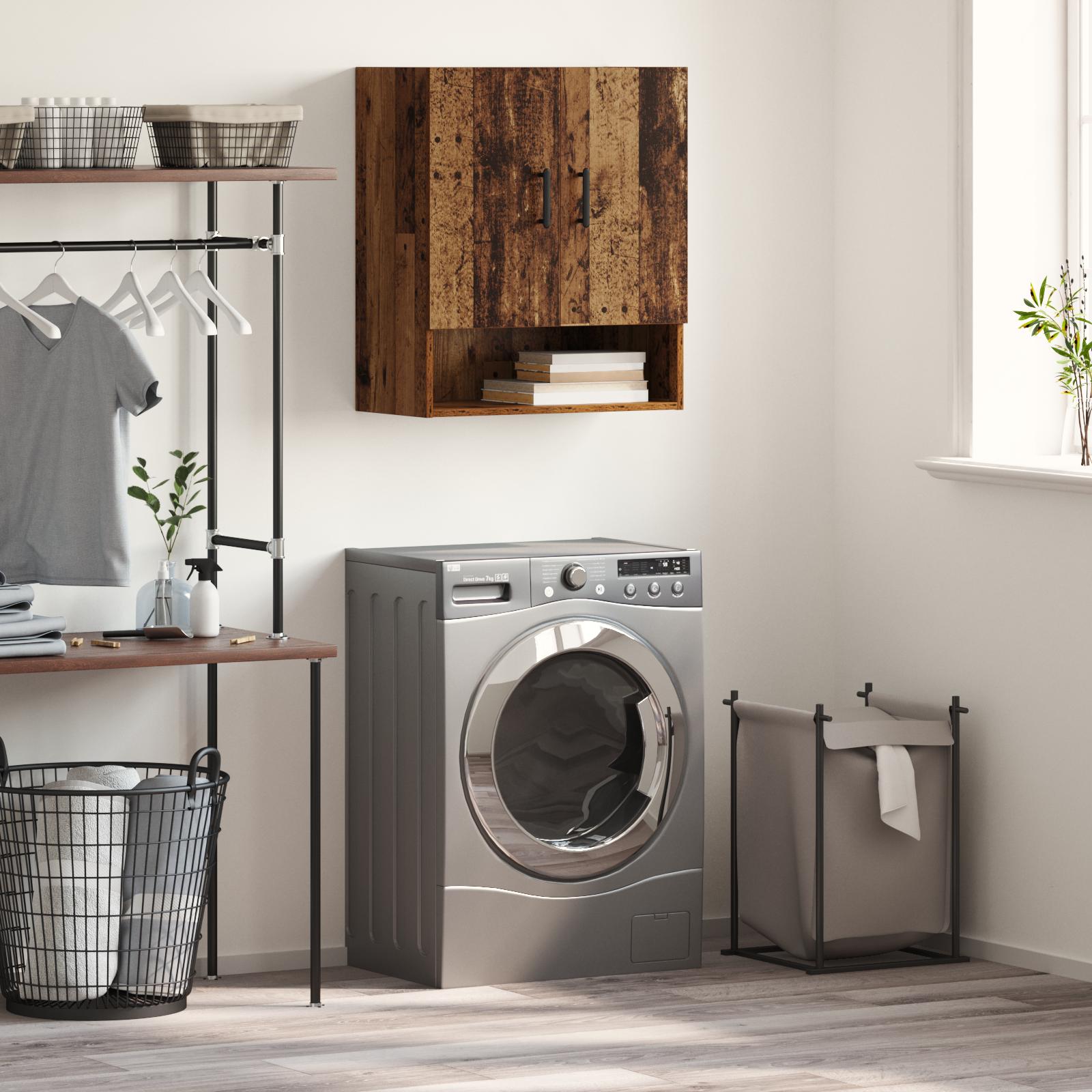 Vægskab Vægmonteret Gammelt træ 60 x 31 x 70 cm Konstrueret træ