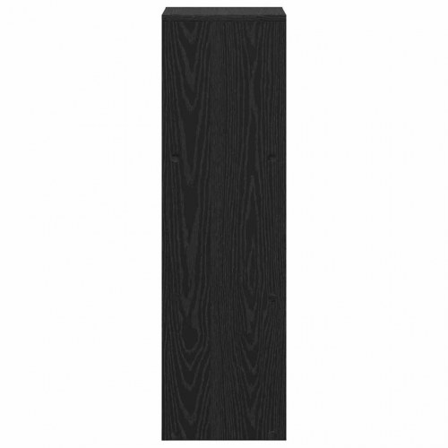 Rumdeler bogreol i sort eg - 6 rum, 99 × 29 × 99 cm, konstrueret træ