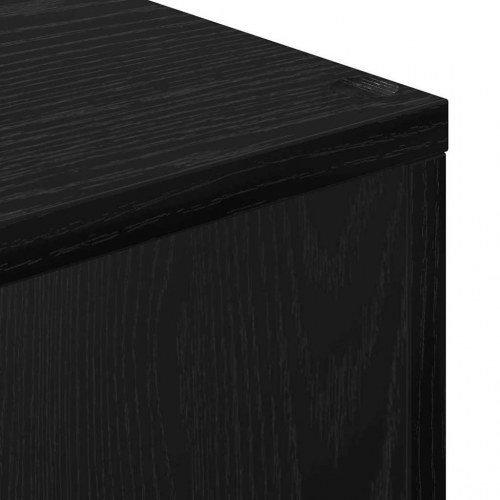 Rumdeler bogreol i sort eg - 6 rum, 99 × 29 × 99 cm, konstrueret træ