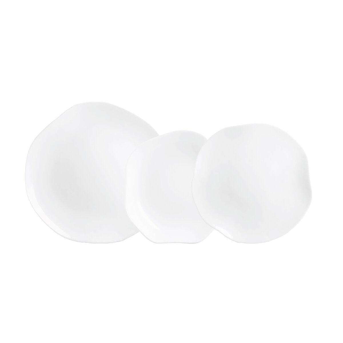 Luminarc Galeo spisestel - hvidt glas, 18 dele