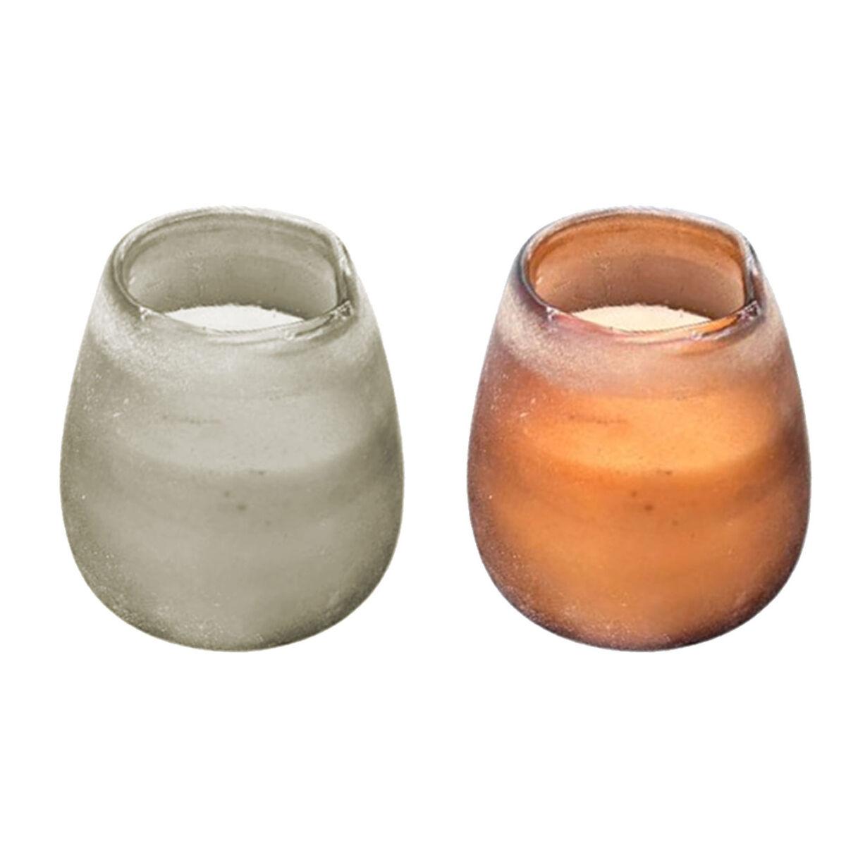 Urban duftlys - sæt med 2 (grå & rav)