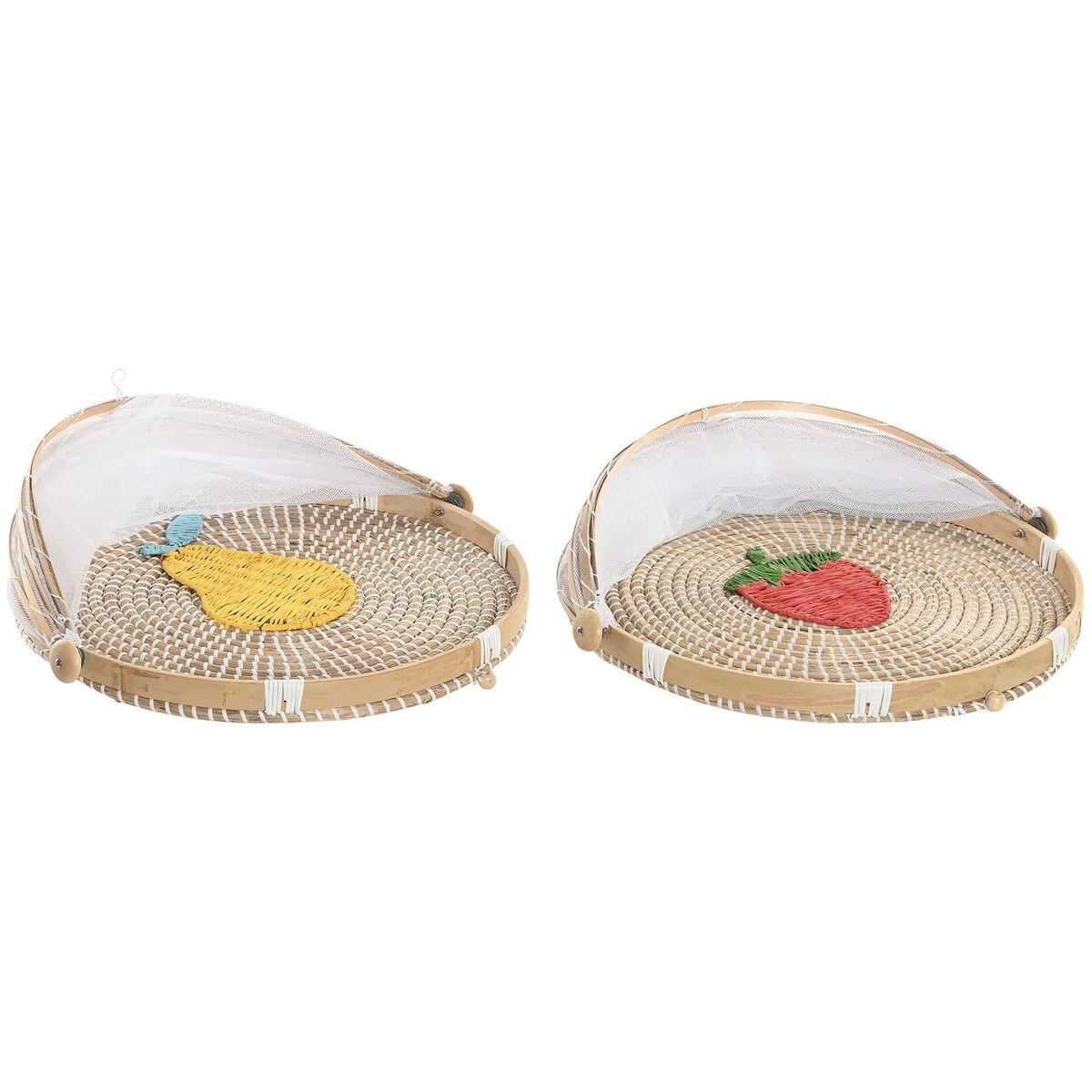 Tallerkenlåg i naturlig fiber, 40 × 40 × 24 cm