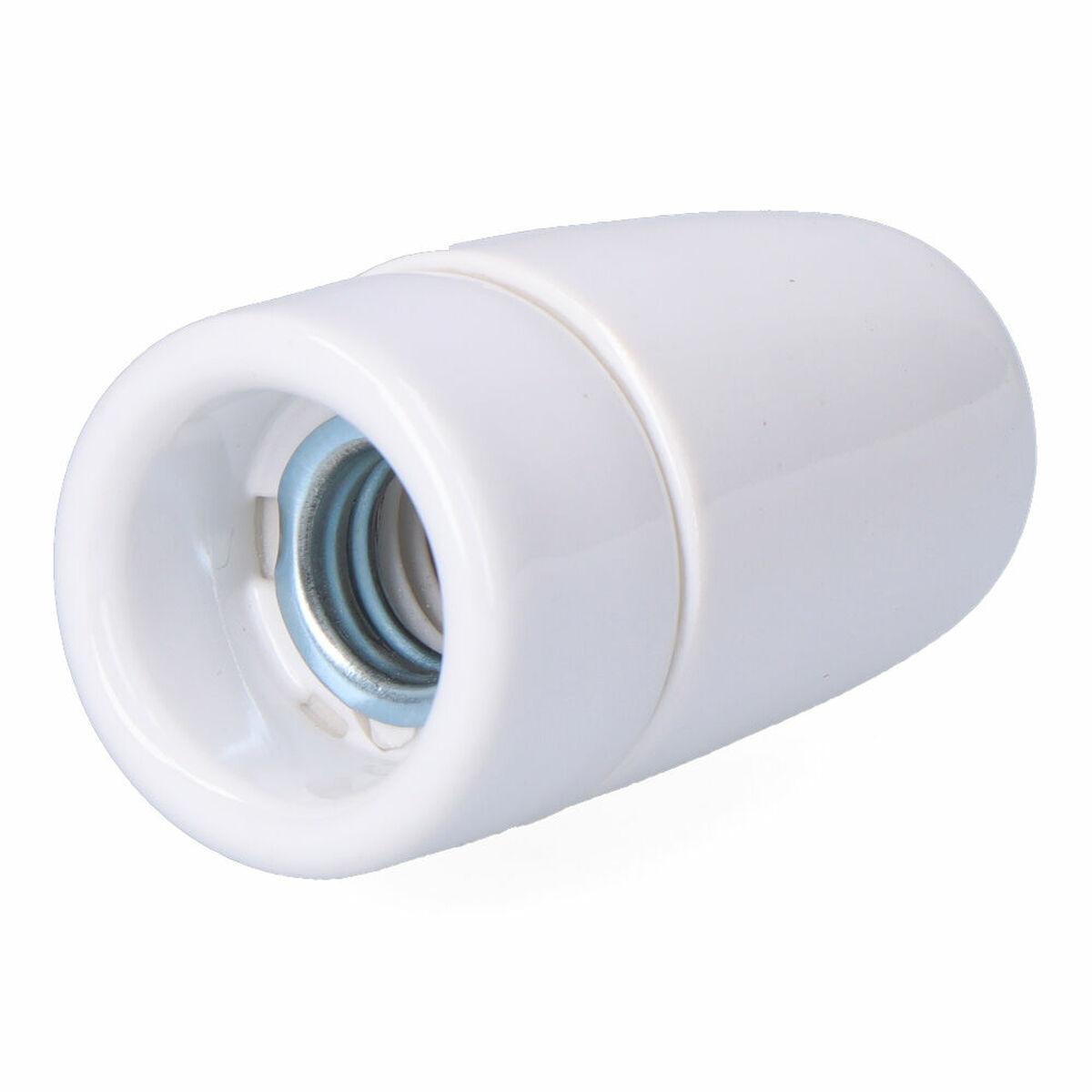 F-line lampeholder E14 - Hvid, keramik, vintage (60 W)