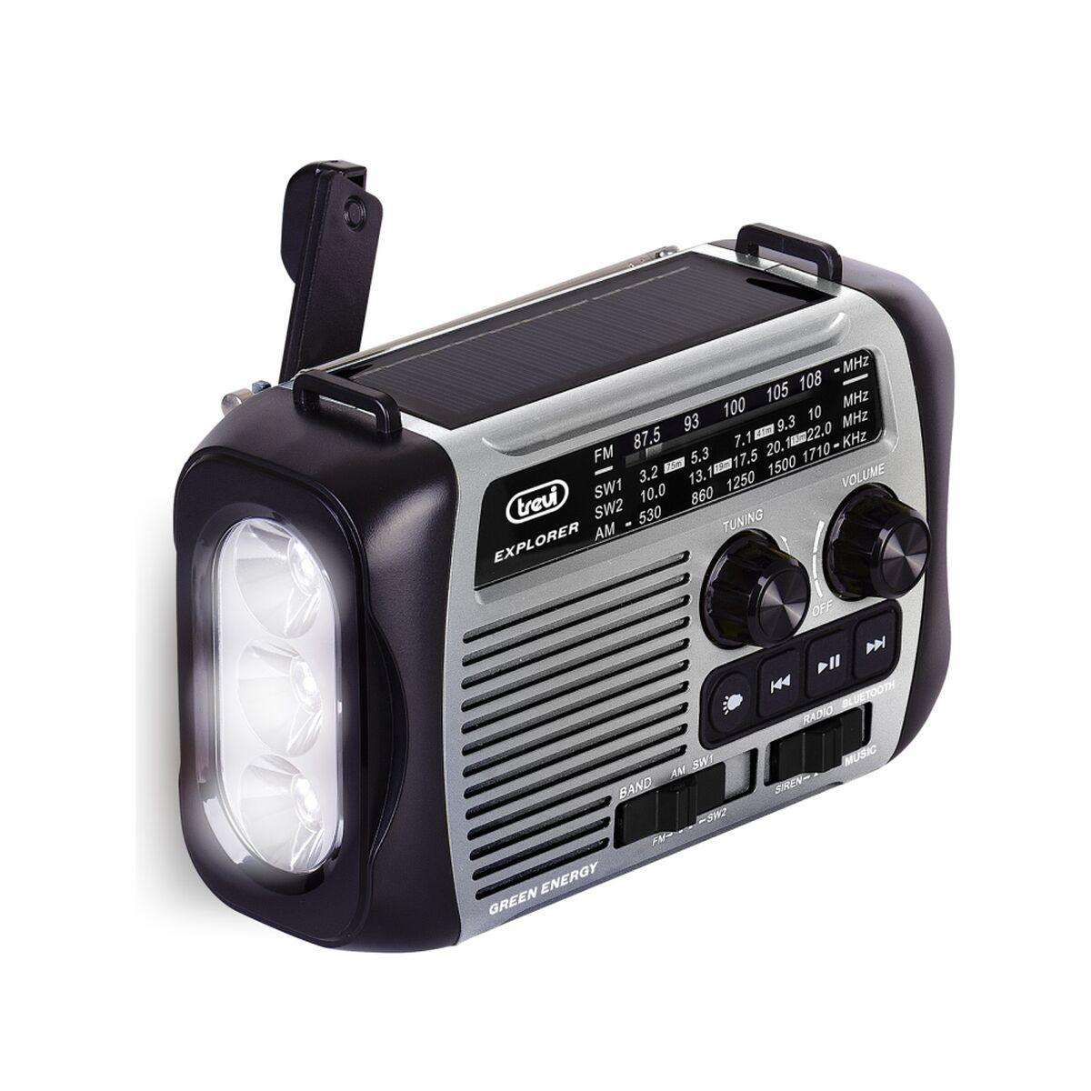 Trevi Explorer transistorradio med solceller - Sort