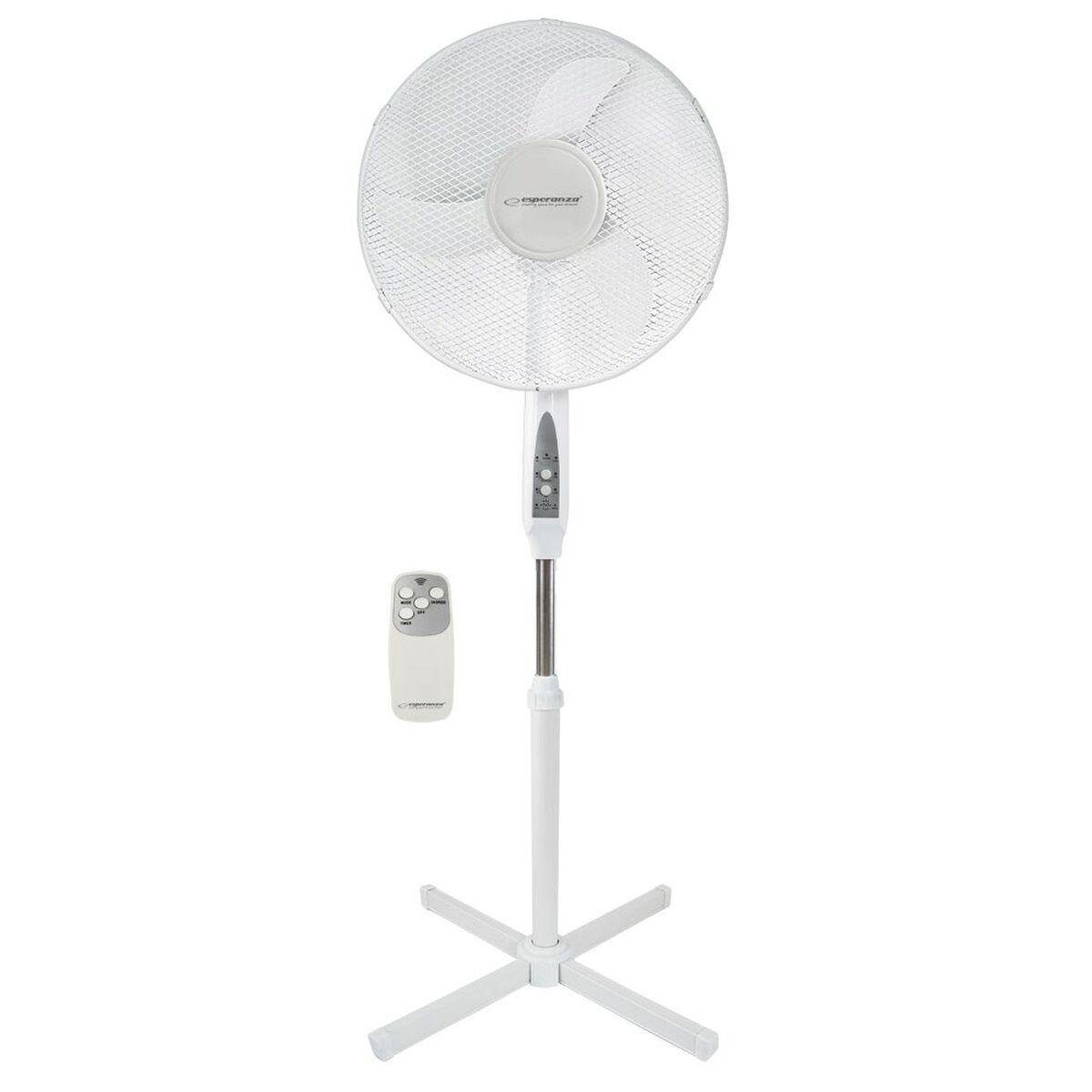 Fritstående ventilator Esperanza EHF007WW Hvid 45 W