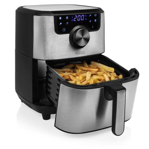 Princess varmluftsfriture 4,5 L - 1.500 W, sort/sølv