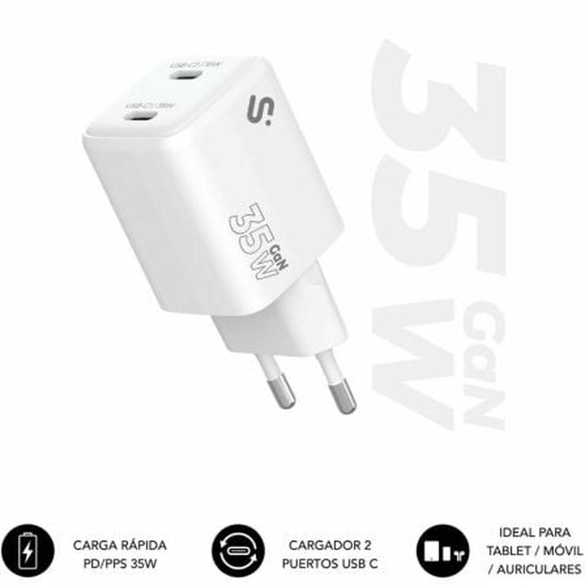 Subblim SUBCHG-6G3520 biloplader med 35 W GaN og 2x USB‑C