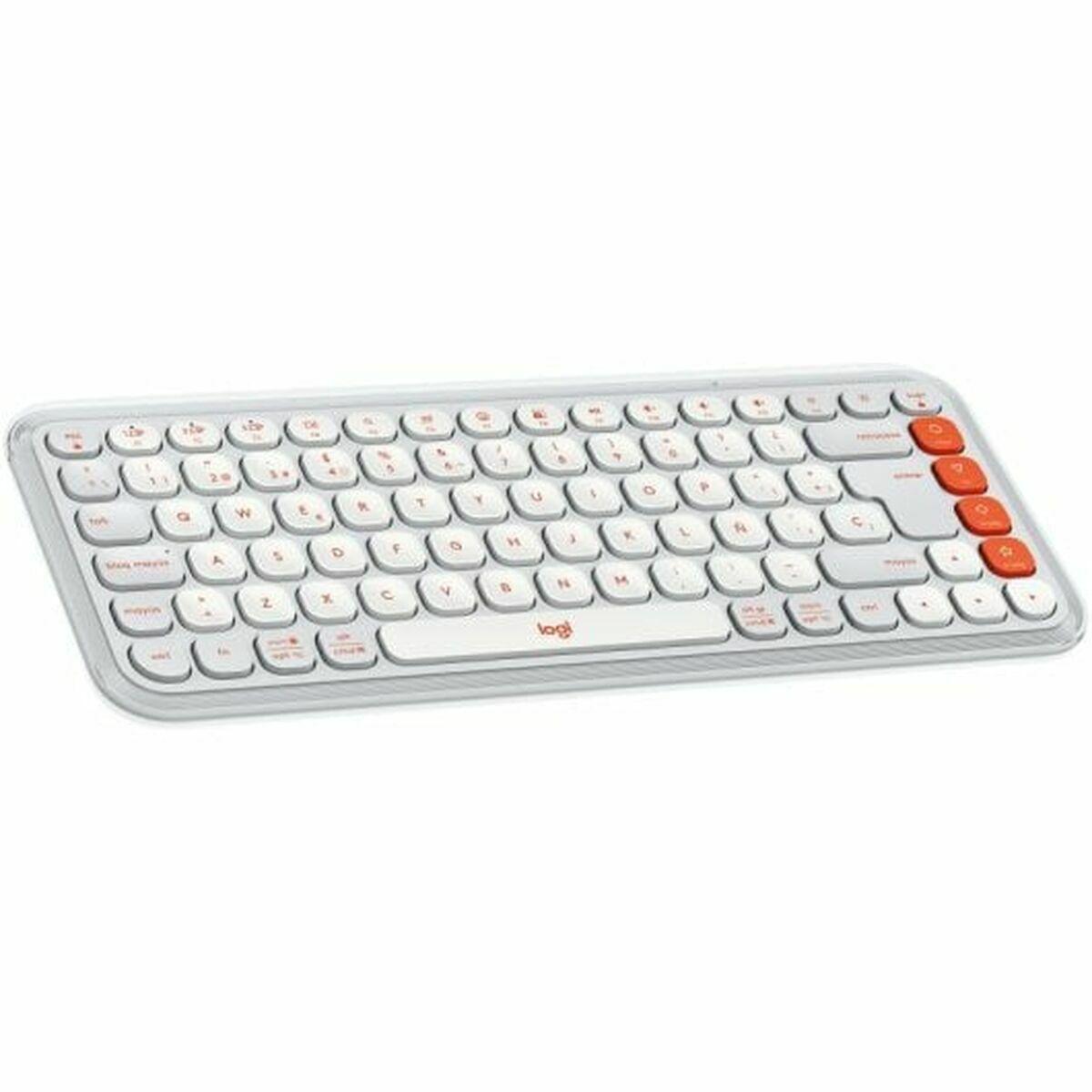 Logitech trådløst mini tastatur 920-013069 - hvid