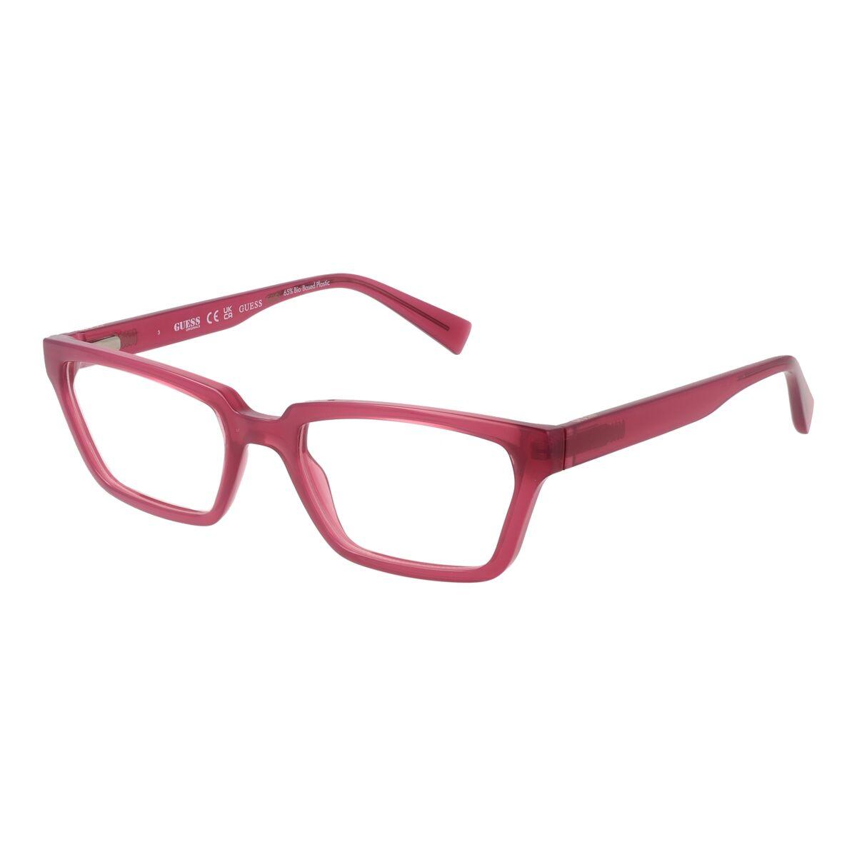 Guess brillestel - unisex modebrille i rød transparent