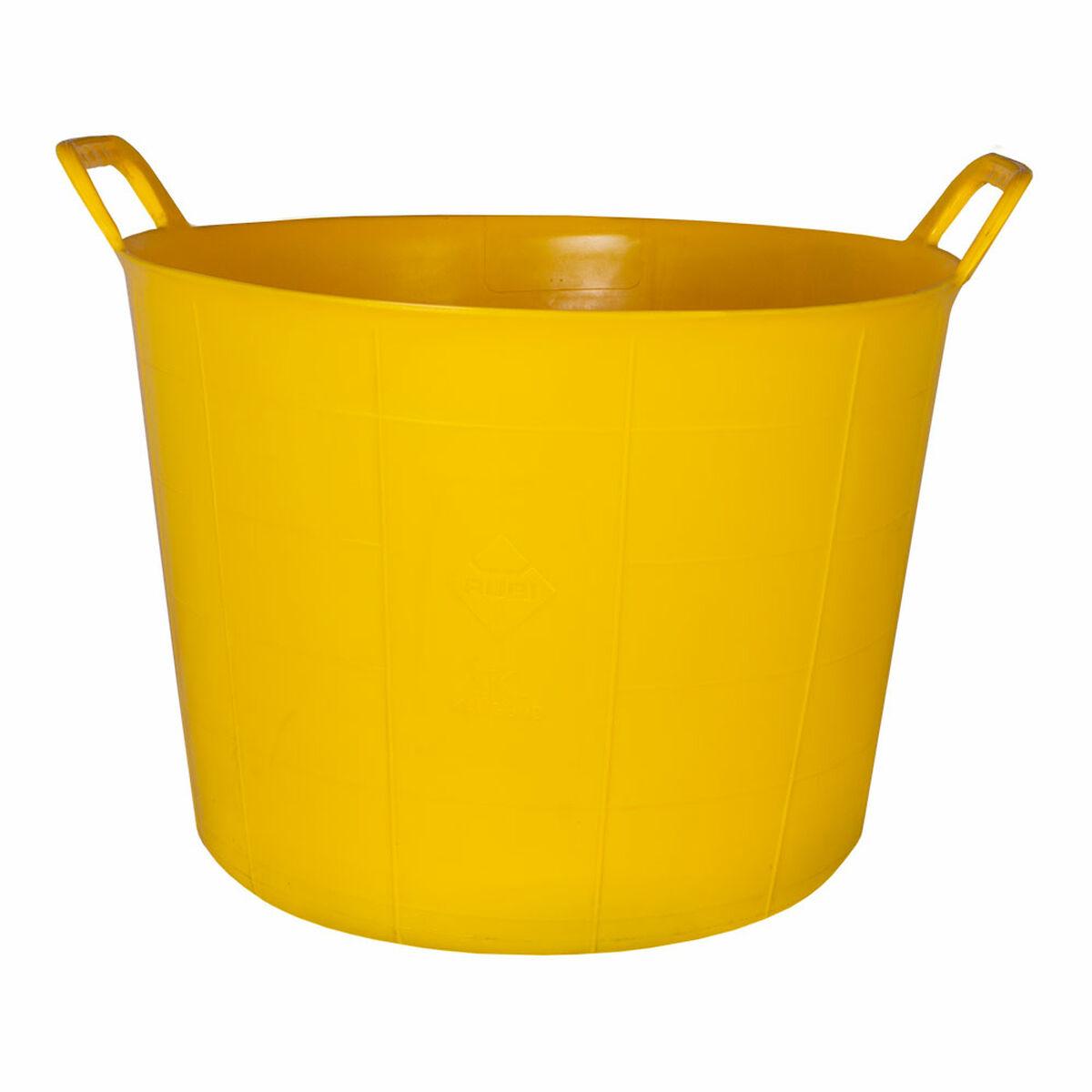 Rubi spand 40 l - gul plastspand med håndtag