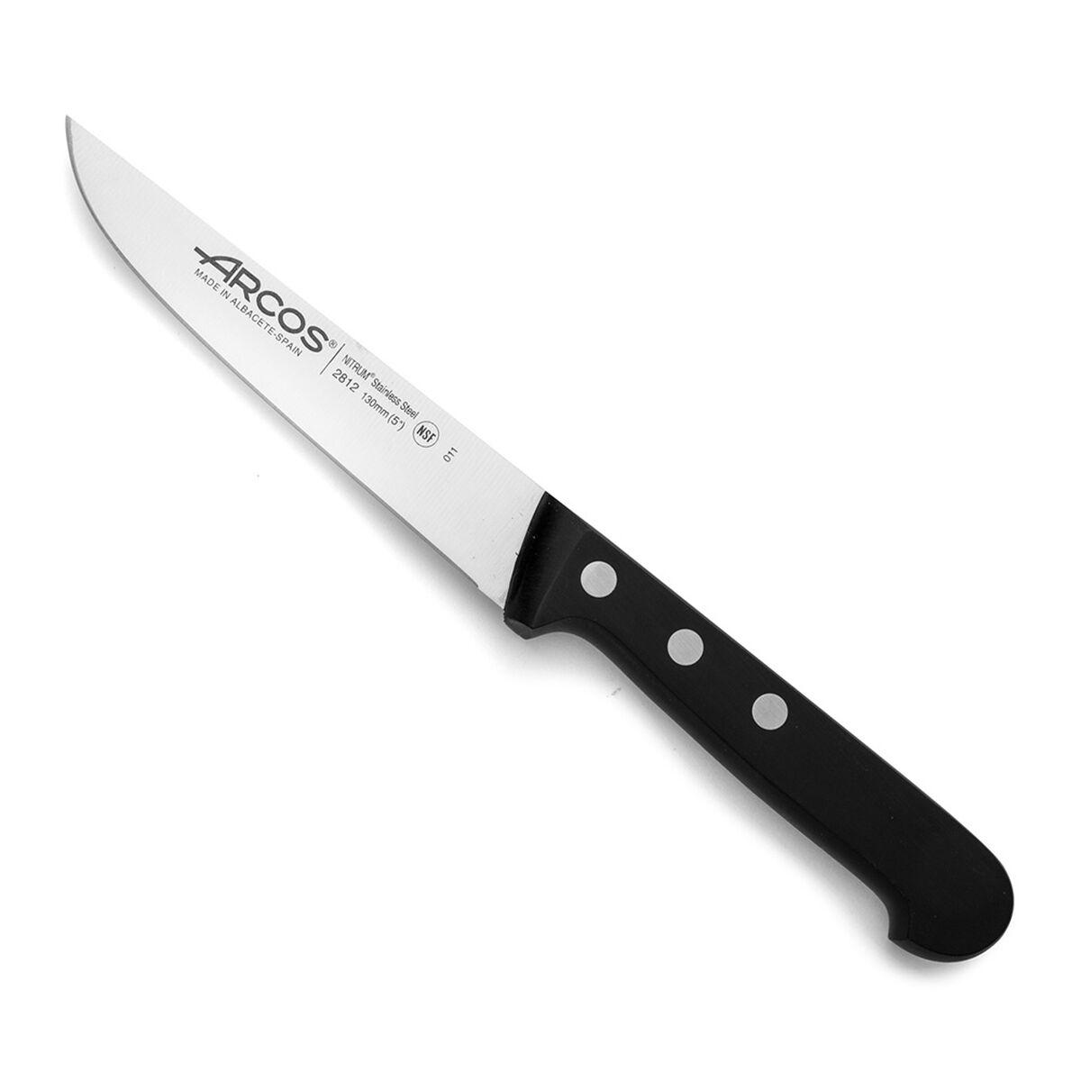 Kokkekniv Arcos Universal - sort, stål, 13 cm
