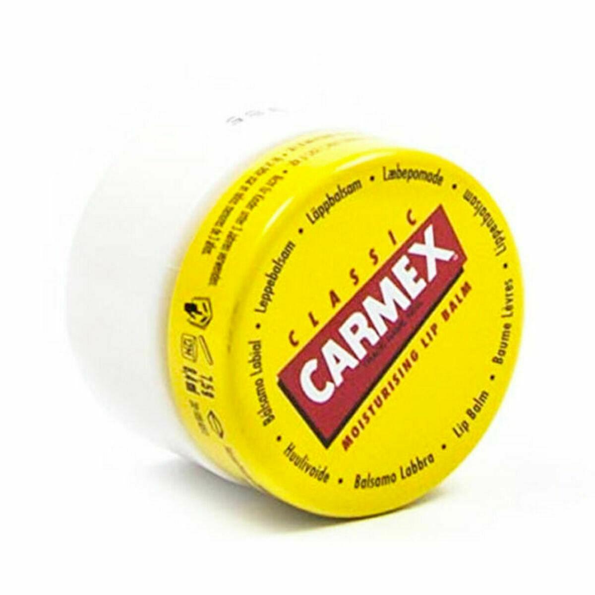 Carmex fugtgivende læbepomade, gul krukke 8 ml (7,5 g)