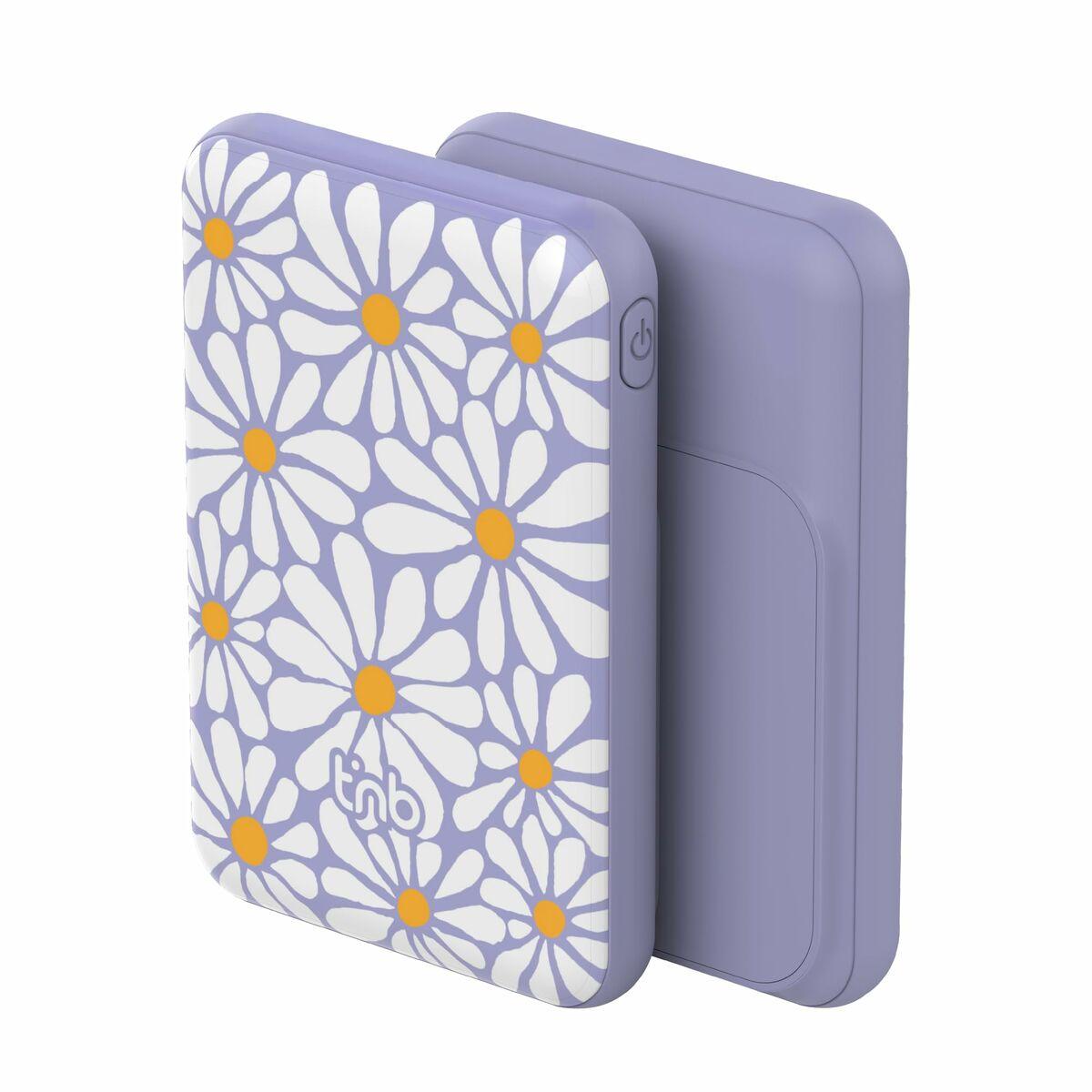 T’NB trådløs powerbank - magnetisk design med blomsterprint