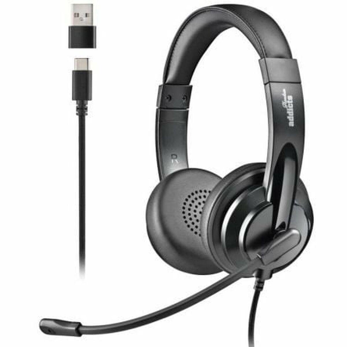 Gaming headset NGS VOX605USBC - sort, USB-C