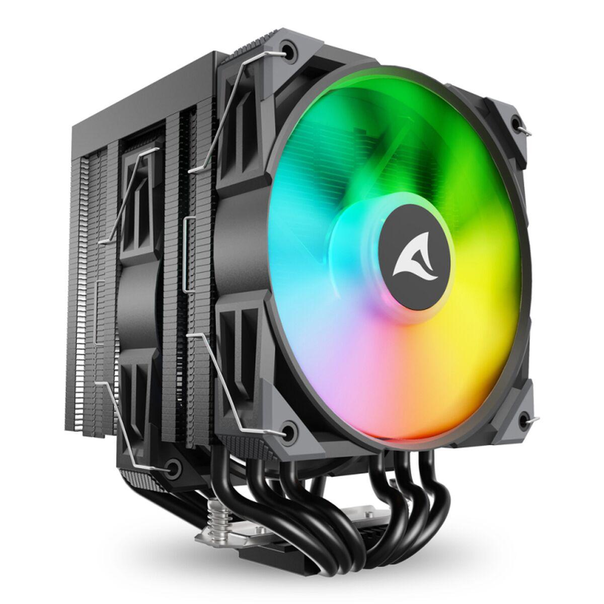 Sharkoon A60 RGB CPU-køler - sort, 12 cm dual-fan