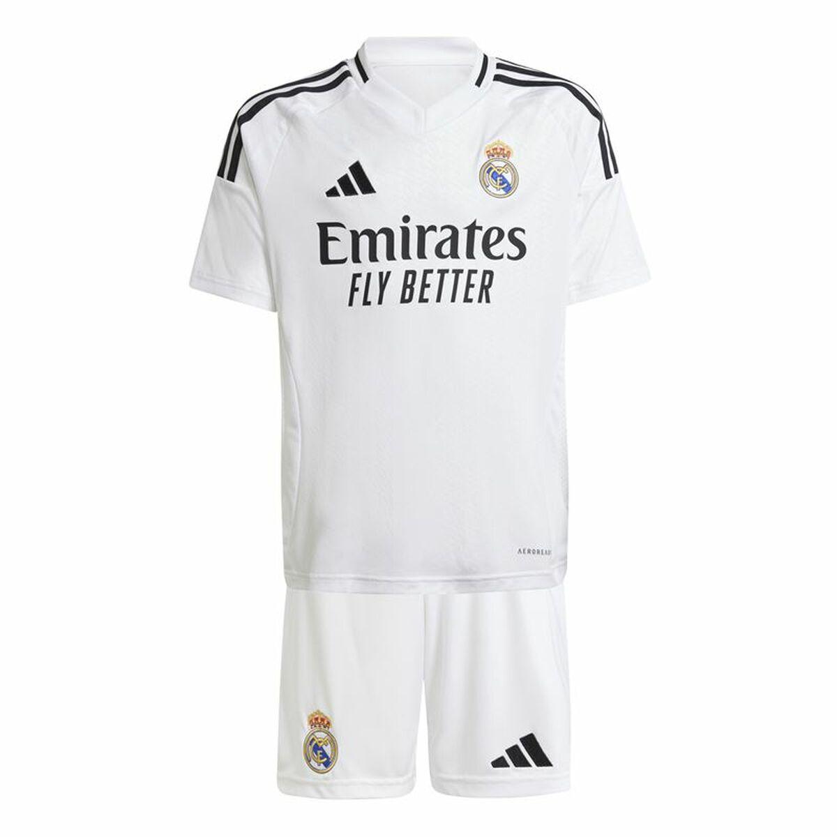 Adidas Real Madrid 24/25 Home Kit til børn - Hvid (15-16 år)