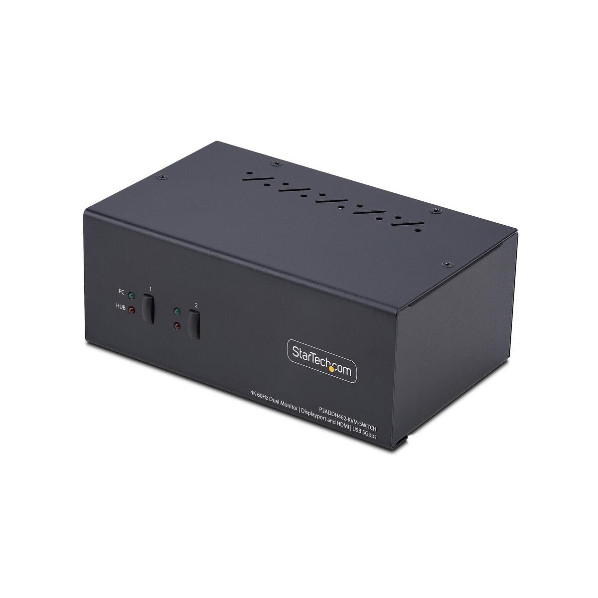 Startech KVM-kontakt P2ADDH462 - 4K, DisplayPort/HDMI, USB