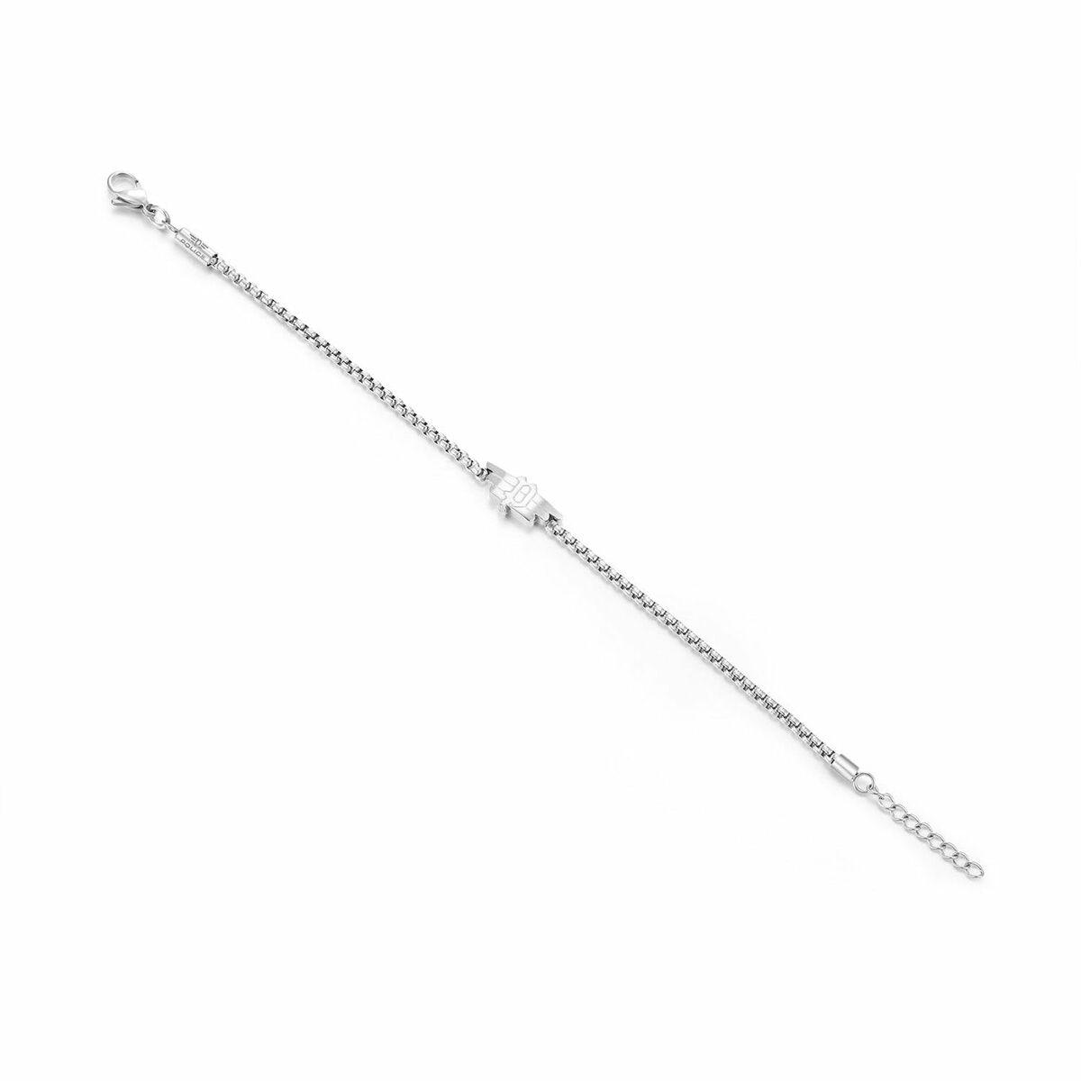 Police armbånd til mænd - stilrent kædearmbånd i sølvlook