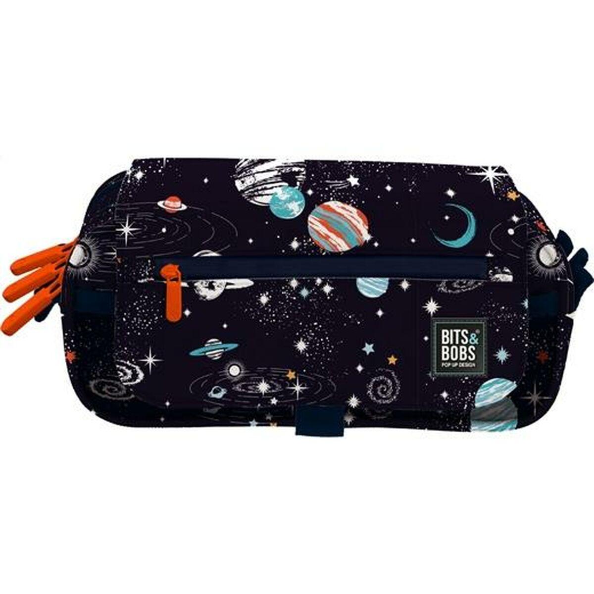 Bits&Bobs Cosmos tredobbelt penalhus, multifarvet - 23 × 10 × 10 cm