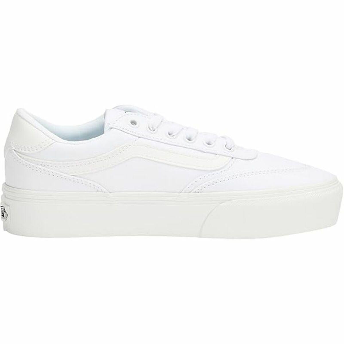 Vans Brooklyn LS Platform Canvas dame-sneakers - hvid, str. 36