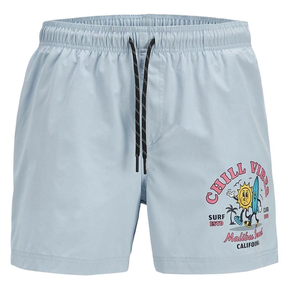 Jack & Jones JPSTMaui JJ Leg Print shorts - vandblå, børn/unisex (12 år)