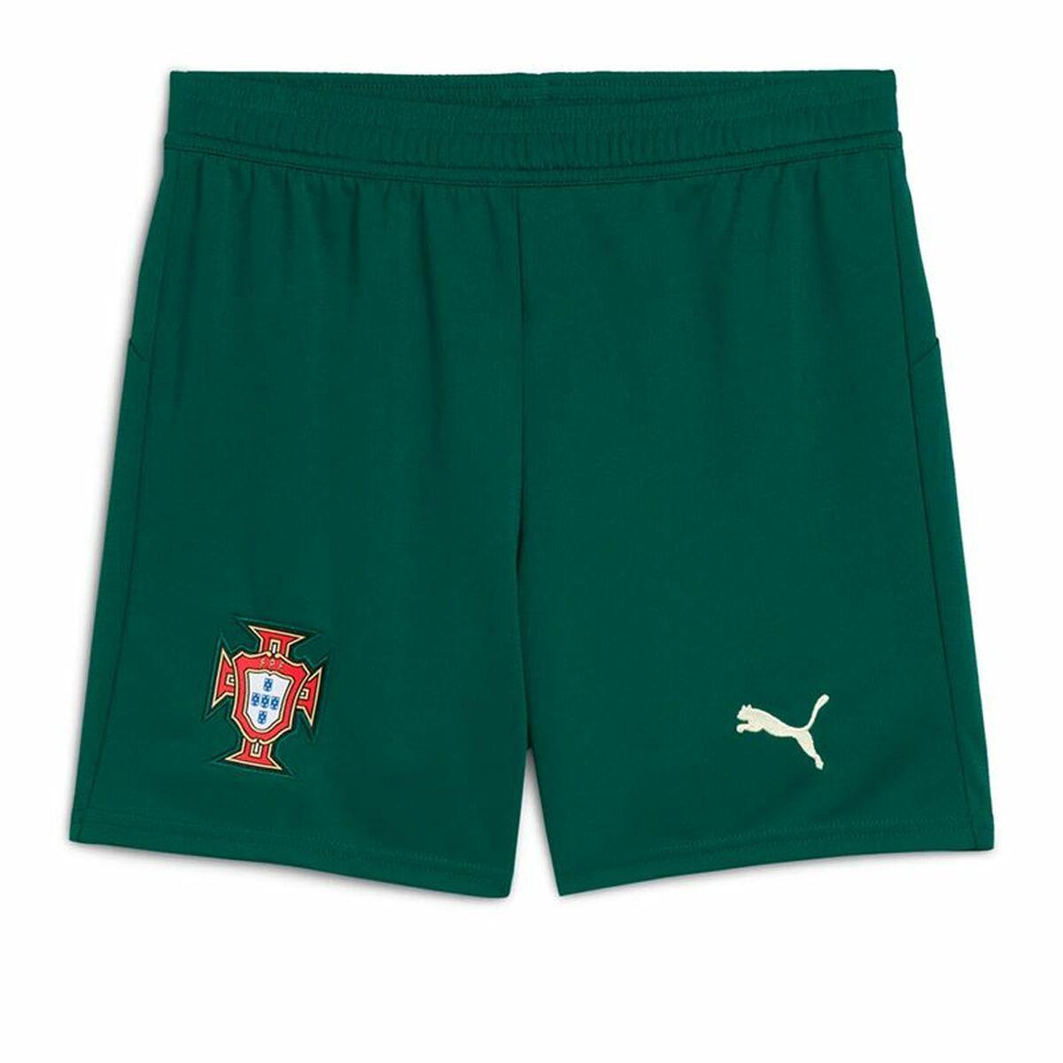 Puma Portugal fodboldshorts til drenge, grøn/oliven, 15-16 år