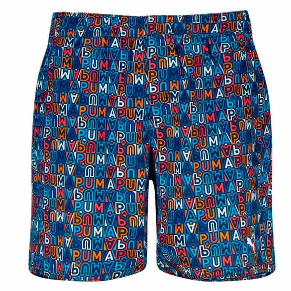 Puma Printed Mid Shorts badebukser til børn - Blå (7-8 år)