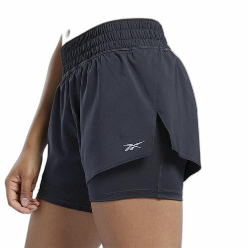 Reebok Wor Run 2-in-1 løbeshorts til kvinder - Sort (XL)