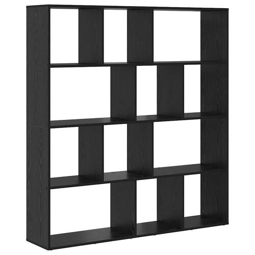 Bogskab Sort eg 132 x 29 x 141.5 cm Konstrueret træ
