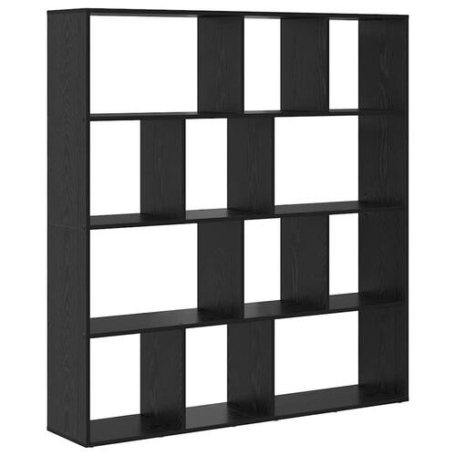 Bogskab Sort eg 132 x 29 x 141.5 cm Konstrueret træ