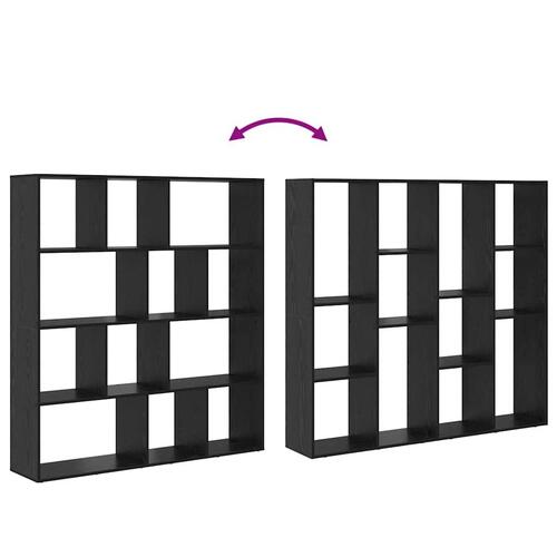 Bogskab Sort eg 132 x 29 x 141.5 cm Konstrueret træ