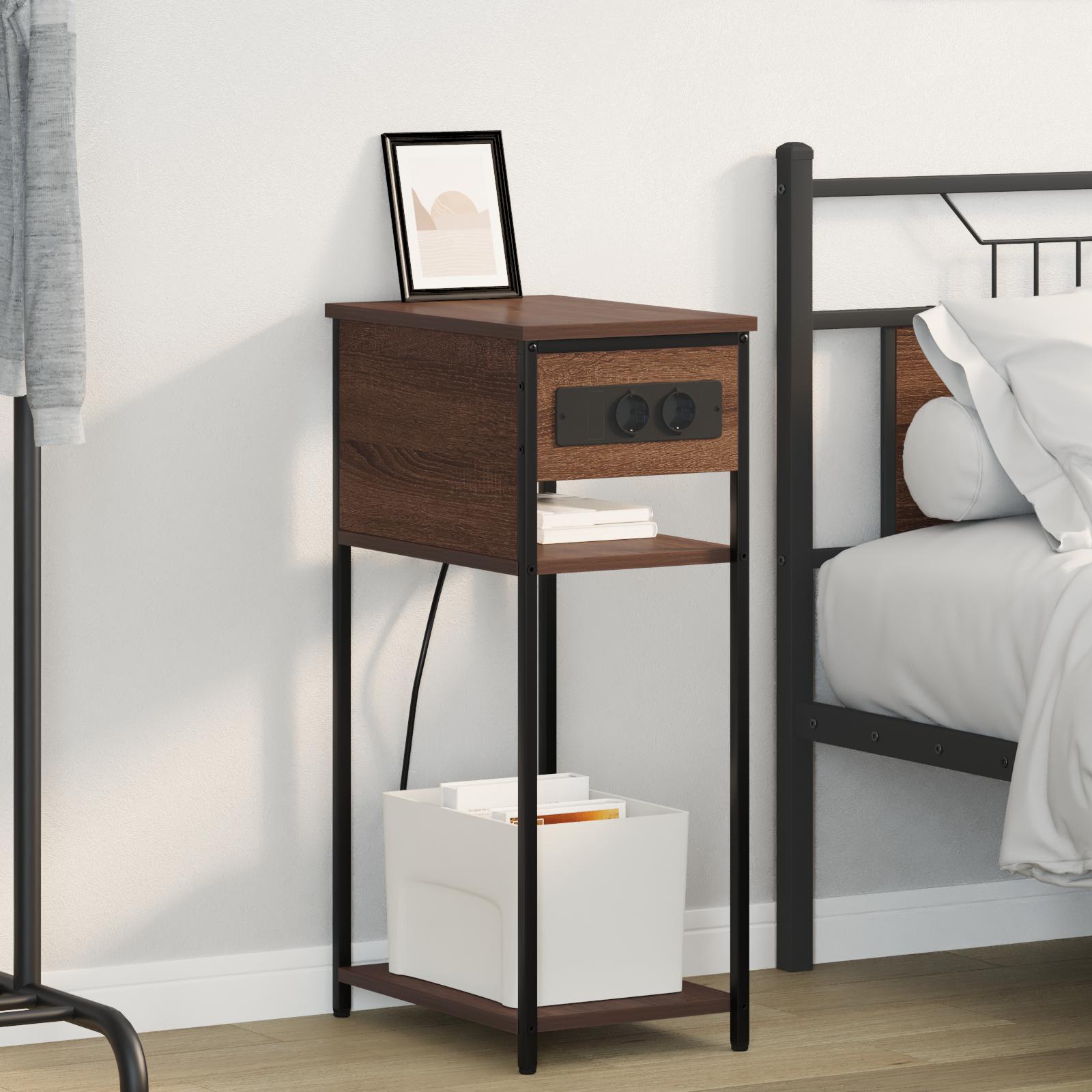 Natskab Brun eg 41 x 28 x 76 cm Konstrueret træ