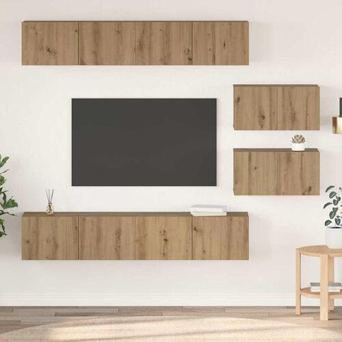 TV Skab Sæt med hylde Vægmonteret Andet 6 stk artisan eg 80 x 30 x 30 cm Medium