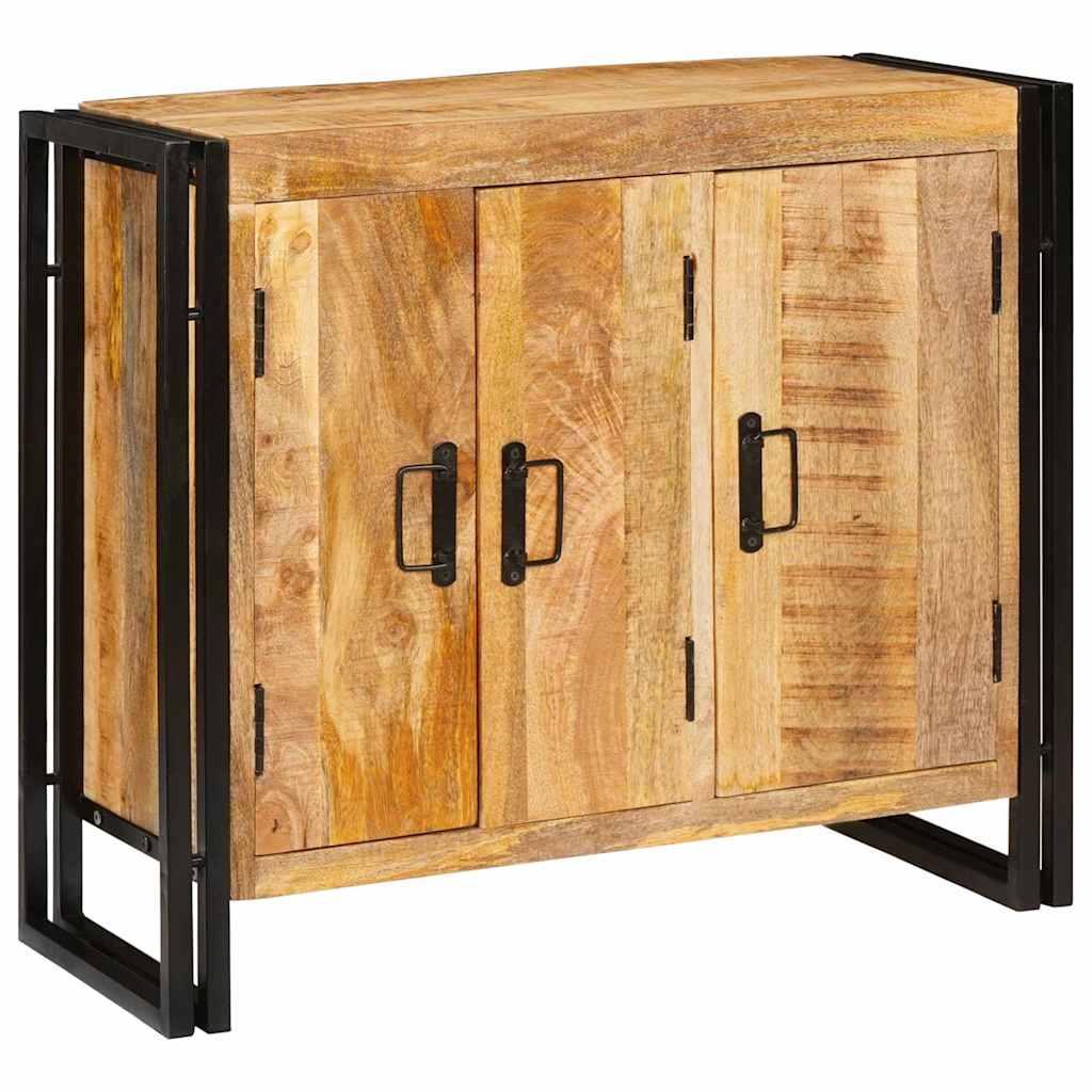 Sideboard med hylde Andet med opbevaring med dør Brun 80 x 33 x 70 cm Massivt mangotræ