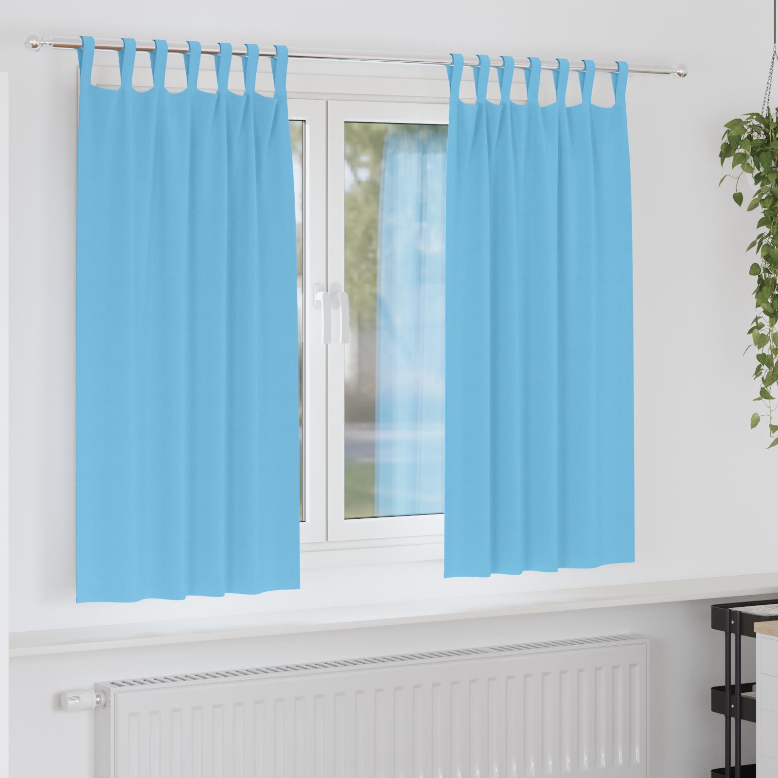 Mørklægningsgardiner med gardiner Lys blå Polyester billede