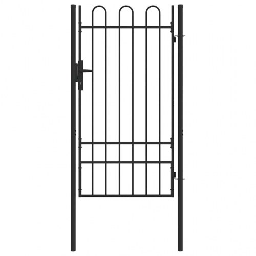 Hegnport BOXTEL 103 × 225 cm - pulverlakeret stål, grå