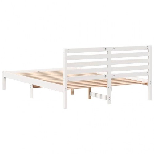 Sengestel med hovedgærde - hvid 140 x 210 cm