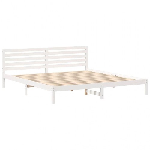 Sengestel med hovedgærde 200 x 210 cm - hvid