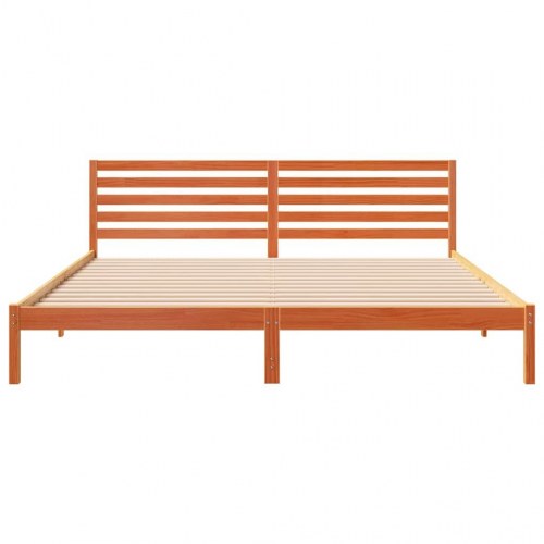 Sengestel med hovedgærde 200 x 220 cm - Voks brun