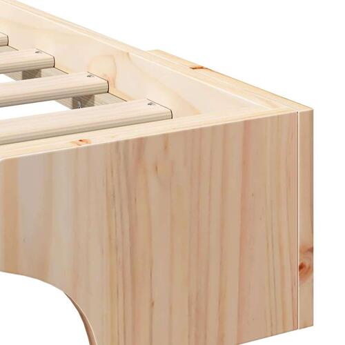 Gulv seng ramme Brun 200 x 210 cm Massivt fyrretræ