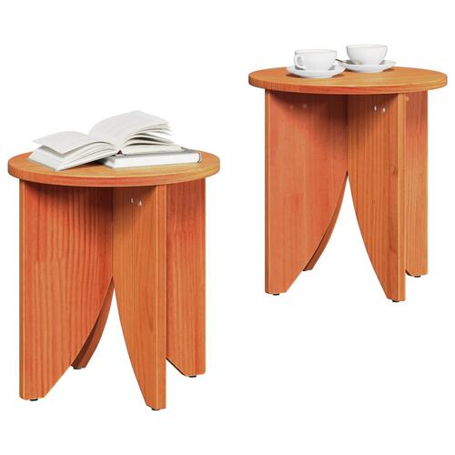 Kaffebord Sæt 2 stk Gyldenbrun 41,5 x 41,5 x 44 cm