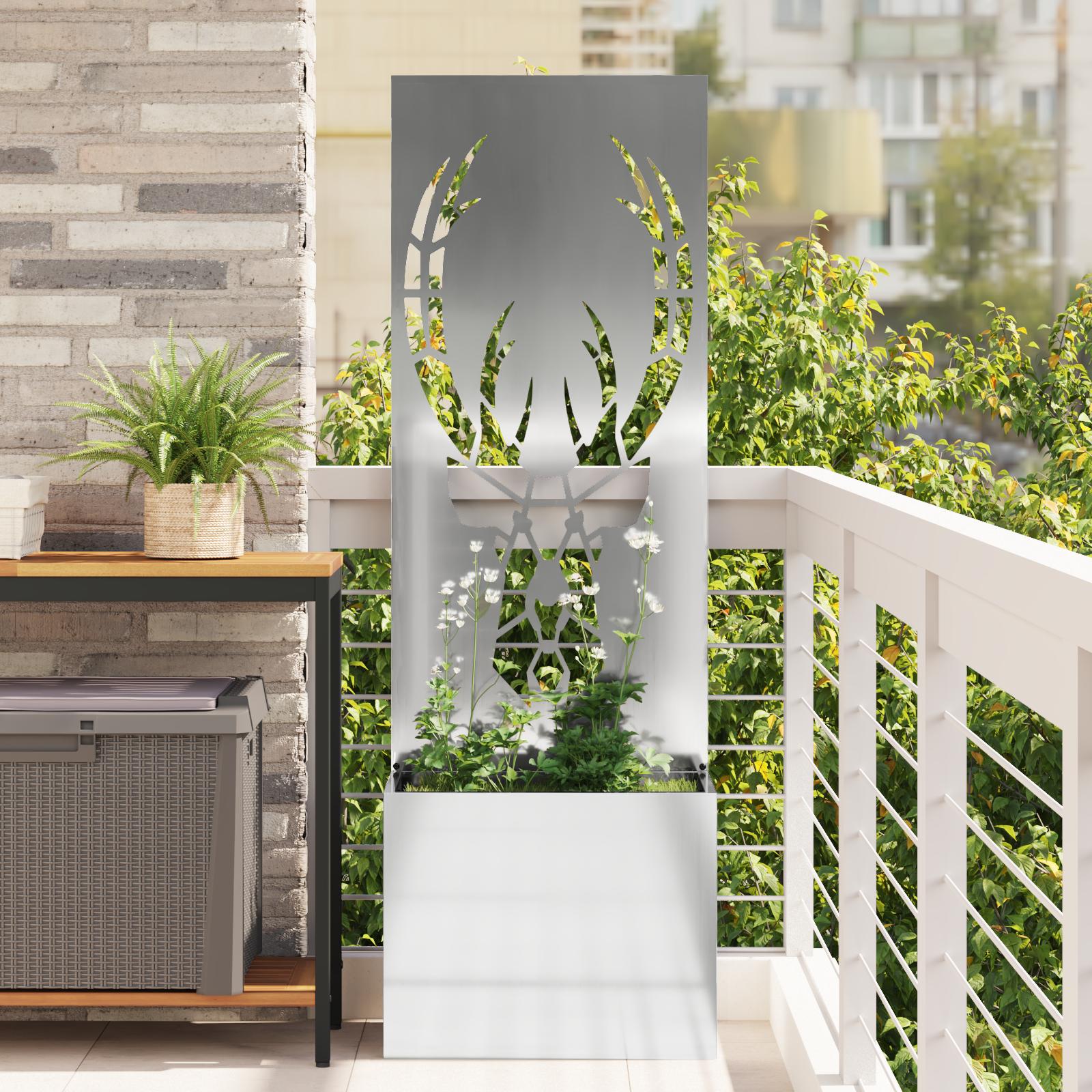Have privatliv skærm Sølv 50 x 140 cm Galvaniseret stål billede