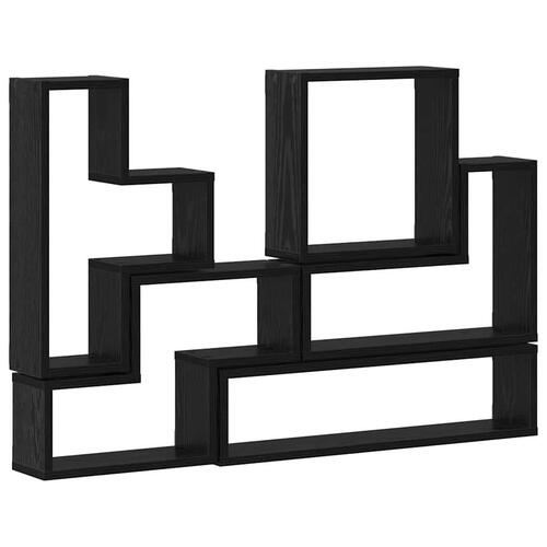 Væg Cube med hylde Vægmonteret Andet med opbevaring Sort eg 96 x 12 x 64 cm Konstrueret træ