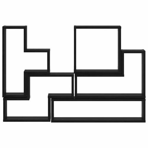 Væg Cube med hylde Vægmonteret Andet med opbevaring Sort eg 96 x 12 x 64 cm Konstrueret træ