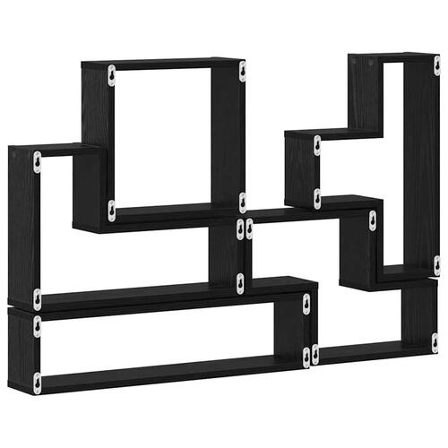 Væg Cube med hylde Vægmonteret Andet med opbevaring Sort eg 96 x 12 x 64 cm Konstrueret træ