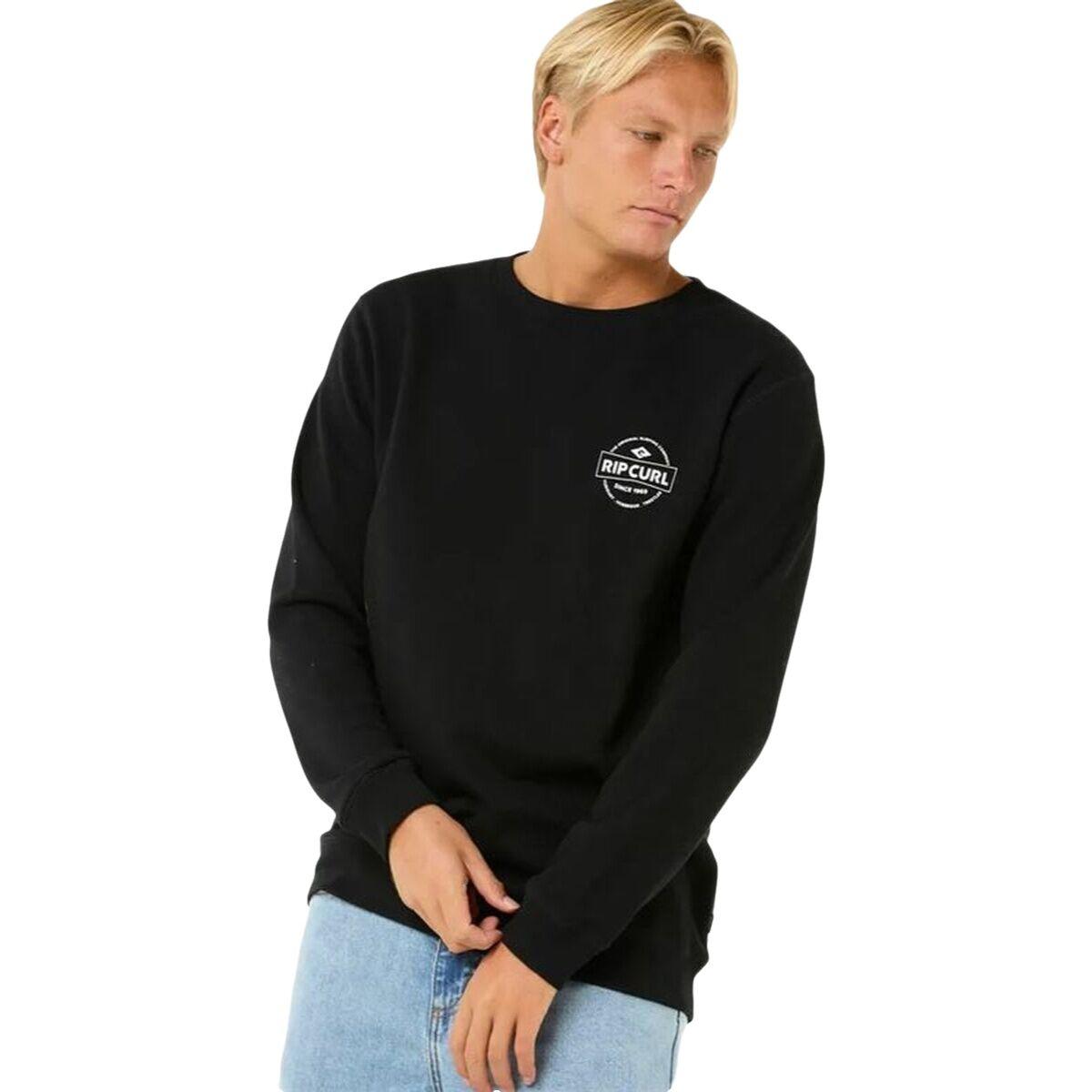 Rip Curl Stapler Crew sweatshirt til mænd - Sort, XL