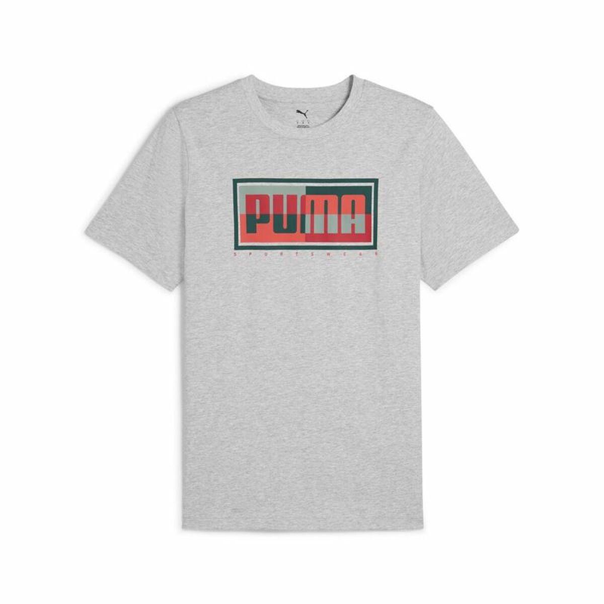 Puma Graphics Box herre T-shirt, kortærmet, lysegrå - S