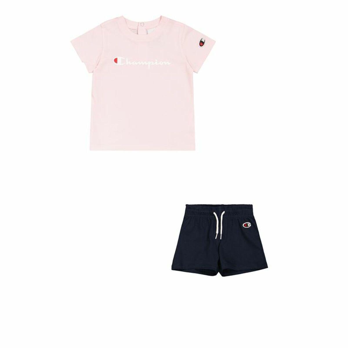 Champion sportssæt til baby - pink T-shirt og shorts (9-12 måneder)